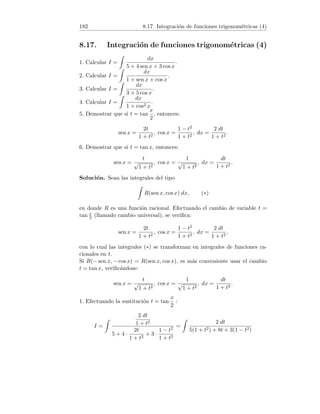 34 2.12 Sucesión recurrente con lı́mite raı́z de 2
y esta última desigualdad ya la habı́amos demostrado en el apartado (b) pa-
ra todo n ≥ 1. Observemos que x0 = a queda excluido, lo cual es irrelevante
para la existencia de lı́mite. Tenemos una sucesión x1, x2, . . . monótona de-
creciente y acotada inferiormente y por tanto, convergente. Llamemos L a
su lı́mite. Tomando lı́mites en la igualdad
xn+1 =
1
2

xn +
b
xn

.
Obtenemos L = (1/2)(L + b/L) o equivalentemente L2 = b. Entonces, L =
+
√
b o L = −
√
b. Ahora bien, como xn  0 para todo n se deduce que
lı́m xn = +
√
b.
2.12. Sucesión recurrente con lı́mite raı́z de 2
Se considera la sucesión un tal que:
u0  0, un+1 =
1
2

un +
a
un

a  0.
Demostrar que un es convergente y hallar su lı́mite.
Solución. La sucesión un es de términos positivos. En efecto, u0  0 por
hipótesis y si un  0, entonces:
un+1 =
1
2

un +
a
un

 0, al ser a  0.
Supongamos que la sucesión un tiene lı́mite U ∈ R. Tomando lı́mites en la
relación de recurrencia dada:
U =
1
2

U +
a
U

ó 2U2
= U2
+ a ó U2
= a.
Como la sucesión es de términos positivos, si es convergente, su lı́mites es
√
2. Demostremos que (un)n≥1 está acotada inferiormente por
√
a. En efecto,
un −
√
a =
1
2

un−1 +
a
un−1

−
√
a =
1
2

un−1 +
a
un−1
− 2
√
a

=
1
2
u2
n−1 + a − 2
√
a un−1
un−1
=
(un−1 −
√
a)
2
2un−1
≥ 0 ∀n ≥ 1,
por tanto un ≥
√
a para todo n ≥ 1. Demostremos ahora que la sucesión es
monótona decreciente. En efecto para todo n tenemos:
un+1 − un =
1
2

un +
a
un

− un
 