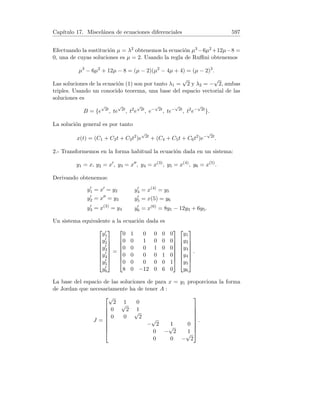 ⇔
|x − 3|
2|x + 1|
 . (1)
Acotemos superiormente la expresión
1
2 |x + 1|
en el intervalo centrado en
3, |x − 3| ≤ 1, es decir en [2, 4]. Claramente, en este intervalo se verifica
1
10
≤
1
2 |x + 1|
≤
1
6
.
Elijamos ahora δ = mı́n {1, 6} . Si δ = 1, se verifica 1 ≤ 6 y por tanto,
|x − 3|  δ ⇒ |x − 3|  1 ⇒ x ∈ [2, 4] ⇒
1
2 |x + 3|
≤
1
6
⇒
|x − 3|
2 |x + 1|
 1 ·
1
6
⇒
|x − 3|
2 |x + 1|
≤ 6 ·
1
6
= 
⇒ (por (1))
 