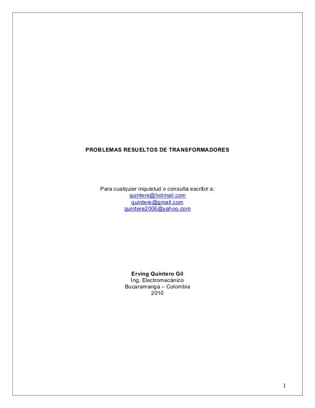 problemas resueltos transformadores problemas resueltos transformadores
