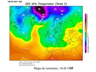 Mapa de isotermas. 18-II-198719
 