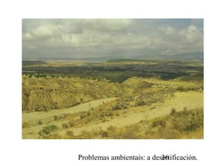 Problemas ambientais: a desertificación.36
 