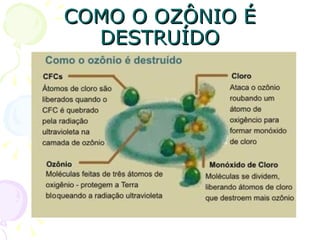 COMO O OZÔNIO É
  DESTRUÍDO
 