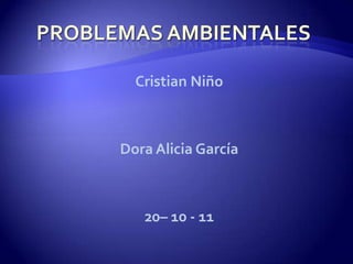 Cristian Niño



Dora Alicia García



   20– 10 - 11
 