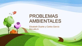 PROBLEMAS
AMBIENTALES
Elizabeth Duarte y Carlos García
9no año A
 