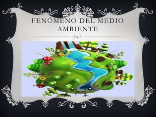 FENÓMENO DEL MEDIO
AMBIENTE
 
