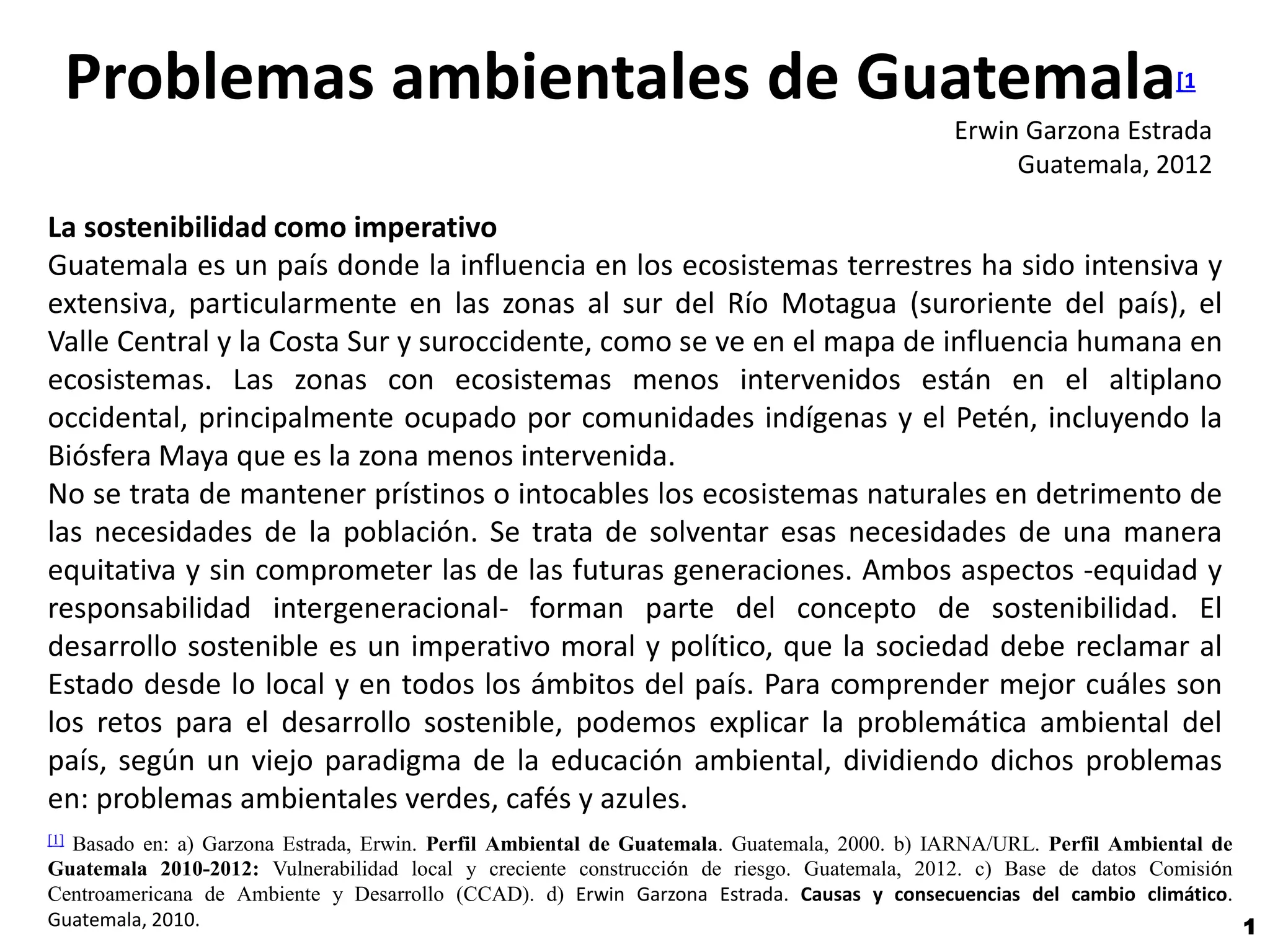 Problemas Ambientales de Guatemala | PPTX