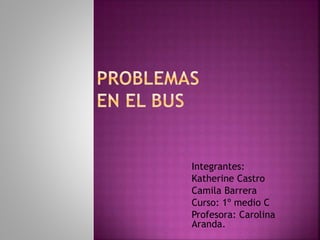 Integrantes:
Katherine Castro
Camila Barrera
Curso: 1º medio C
Profesora: Carolina
Aranda.
 