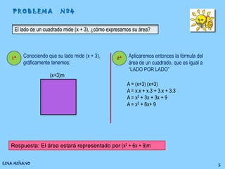 Problemas con expresiones algebraicas | PPTX