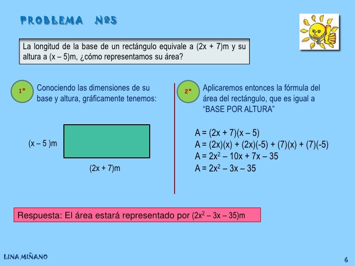 Problemas con expresiones algebraicas