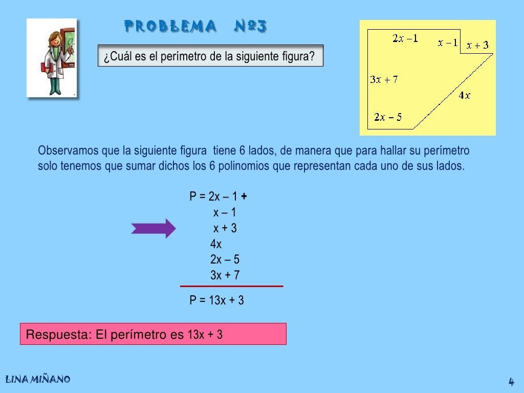 Problemas con expresiones algebraicas