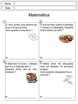 Problemas de 2º ano | PPT