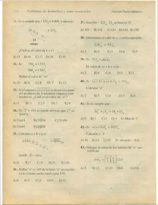 Problemas de aritmetica y como resolverlos