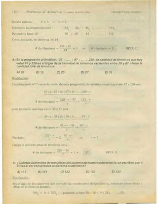 Problemas de aritmetica y como resolverlos