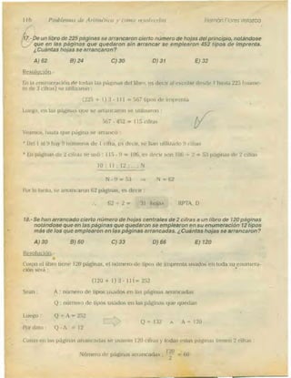 Problemas de aritmetica y como resolverlos