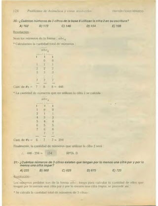 Problemas de aritmetica y como resolverlos
