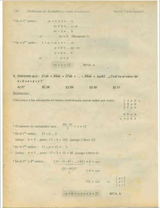 Problemas de aritmetica y como resolverlos