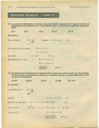 Problemas de aritmetica y como resolverlos
