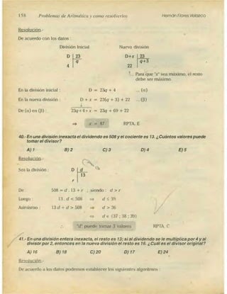 Problemas de aritmetica y como resolverlos