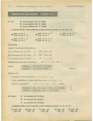 Problemas de aritmetica y como resolverlos