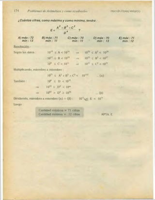 Problemas de aritmetica y como resolverlos