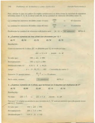 Problemas de aritmetica y como resolverlos