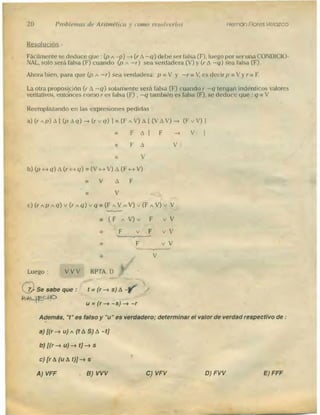 Problemas de aritmetica y como resolverlos