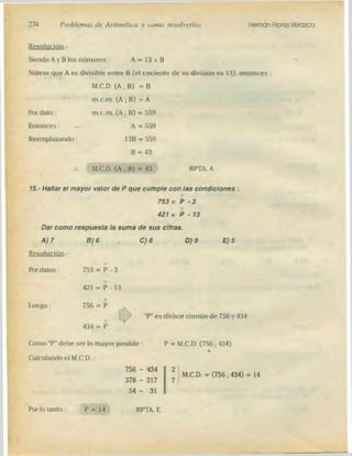 Problemas de aritmetica y como resolverlos