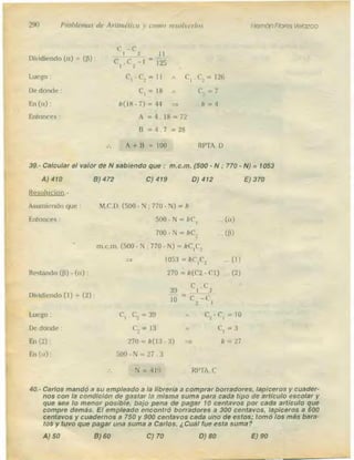 Problemas de aritmetica y como resolverlos