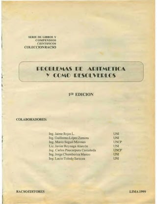 Problemas de aritmetica y como resolverlos