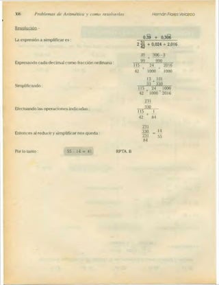 Problemas de aritmetica y como resolverlos
