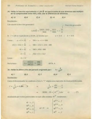 Problemas de aritmetica y como resolverlos
