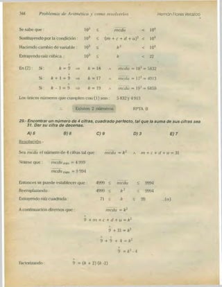 Problemas de aritmetica y como resolverlos