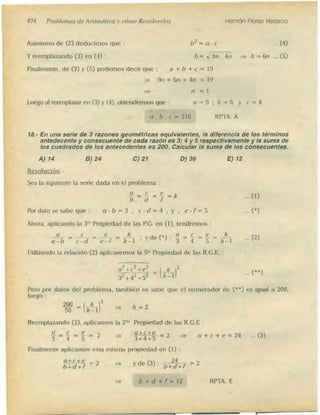 Problemas de aritmetica y como resolverlos
