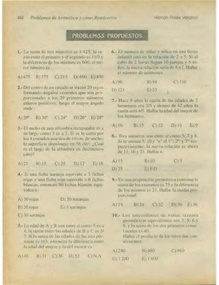 Problemas de aritmetica y como resolverlos