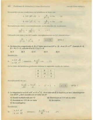 Problemas de aritmetica y como resolverlos