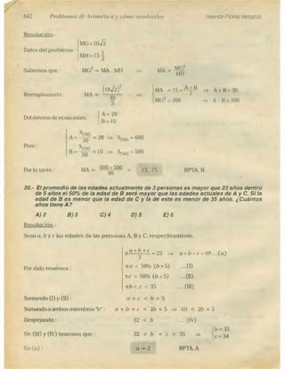 Problemas de aritmetica y como resolverlos