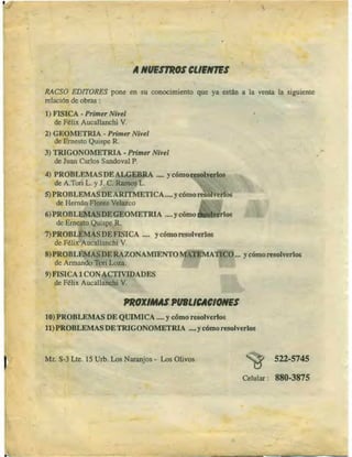 Problemas de aritmetica y como resolverlos