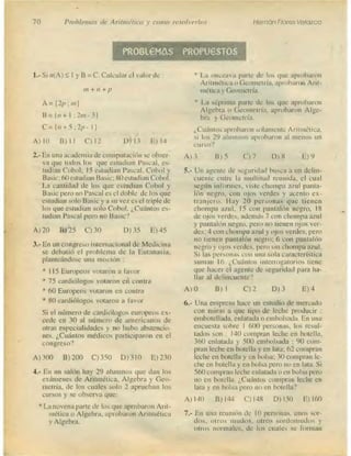 Problemas de aritmetica y como resolverlos
