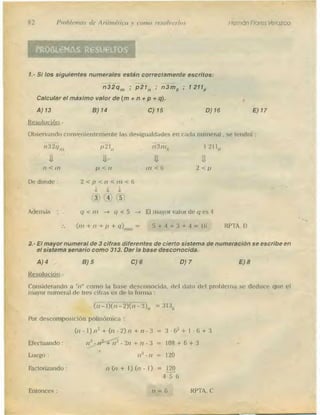 Problemas de aritmetica y como resolverlos