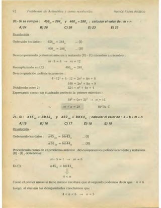 Problemas de aritmetica y como resolverlos