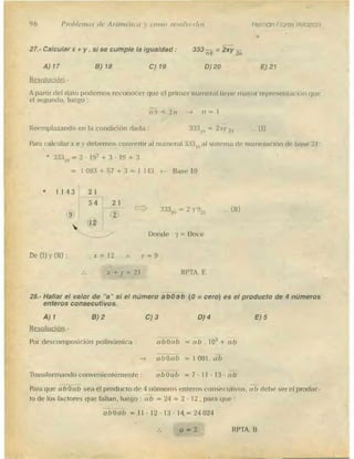 Problemas de aritmetica y como resolverlos