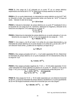 Electro estatica problemas 