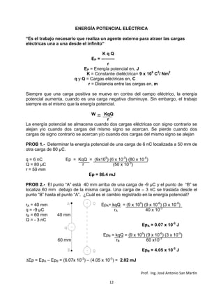Electro estatica problemas 