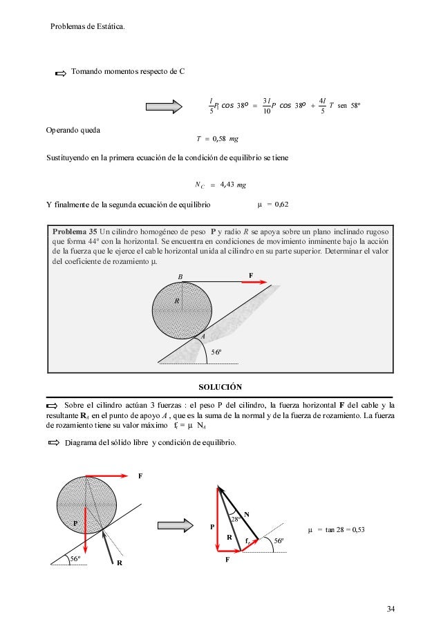 Problemas De Estatica Ejercicios Resueltos