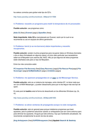 Problemas del cómputo