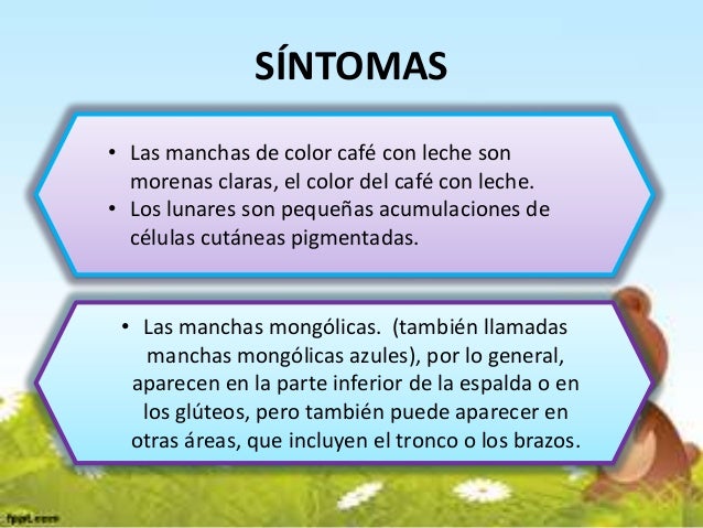 De las manchas de pigmento de los granos sobre la persona