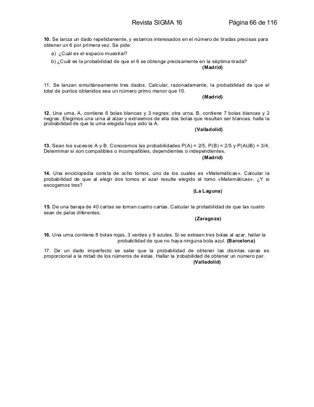 Ideas Sigma El Problemas Sobre E Azar 16 vqX5wt5