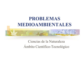 PROBLEMAS
MEDIOAMBIENTALES
Ciencias de la Naturaleza
Ámbito Científico-Tecnológico
 
