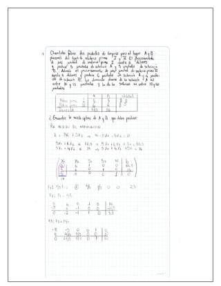 Problemas metodo simplex
