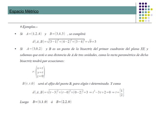 Espacio Métrico
 